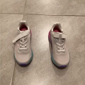 New Balance Kids' White and Pink Sneakers